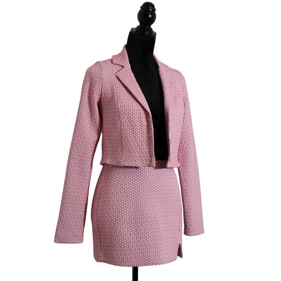 SHOW ME YOUR MUMU Pink Floral Blazer Skirt 2pc Set, Size Medium - Picture 4 of 16